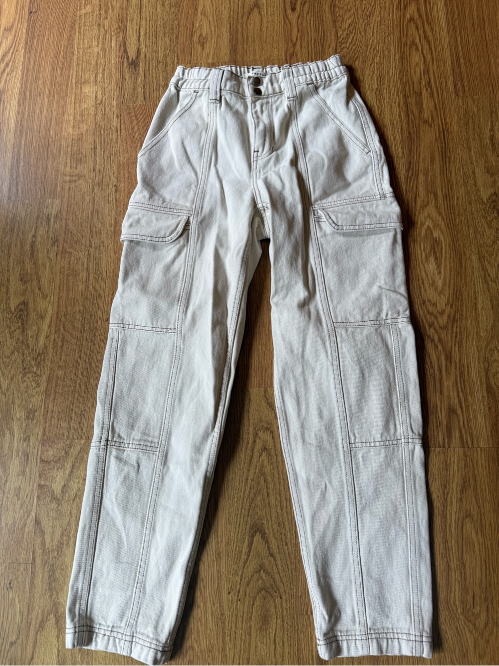 PacSun Cream Cargo Utility Pants - Casual Workwear